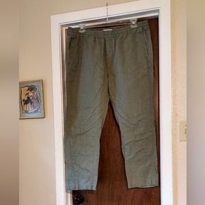 H&M Olive Green Linen Pants